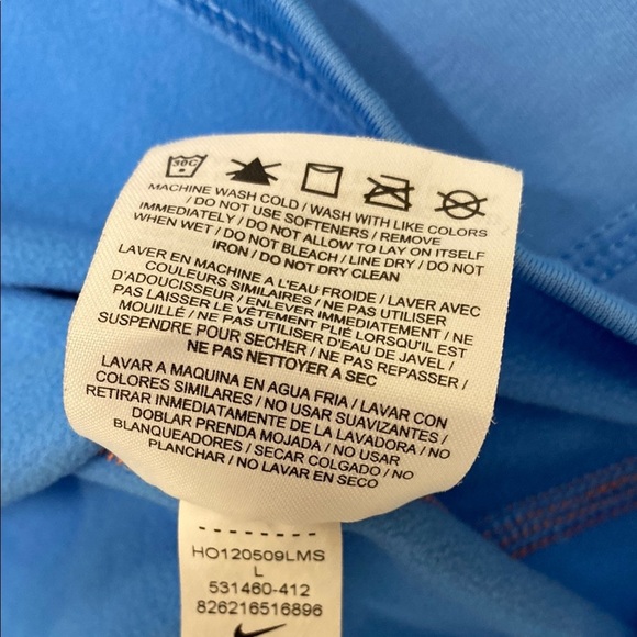 Nike Pro Women's Fleece lined Half zip pull over Blue and Orange Athletic Jacket - Picture 7 of 12